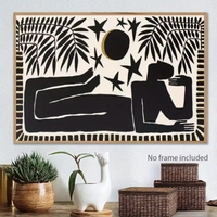 Peinture à l'huile personnalisée peinte à la main, art mural abstrait moderne minimaliste, peinture sur toile noir et blanc pour la maison