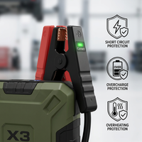 Démarreur de voiture 7 en 1, compresseur d'air portable, gonfleur de pneus, souffleur, dégonfleur, batterie externe, lampe de secours LED pour véhicules 12V