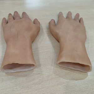 Cetakan dapat dipakai sarung tangan simulasi Model tangan Cosplay buatan tangan mengubah karnaval manusia hidup realistis masker silikon buatan tangan - Product Image 4