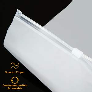 Vente en gros de sacs d'emballage à fermeture éclair en plastique givré EVA avec curseur de fermeture éclair pour vêtements - Product Image 3