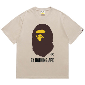 T-shirt décontracté unisexe à manches courtes, coupe ample, motif tête d'orang-outan et requin, version haut de gamme, pour le commerce transfrontalier en gros - Product Image 1