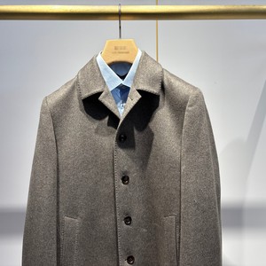 Chaqueta de Invierno de Cachemira Pura para Hombre, <span class=keywords><strong>Abrigo</strong></span> de Una Sola Pieza con Textura de Avena Premium, <span class=keywords><strong>Abrigo</strong></span> <span class=keywords><strong>Chesterfield</strong></span> Clásico Entallado - Product Image 2