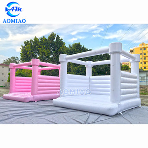 Tuyệt vời giá nhà máy màu hồng đám cưới bouncy lâu đài ngoài trời Inflatable Bouncer nảy nhà màu hồng nhảy lâu đài cho trẻ em - Product Image 2