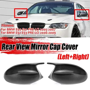 Cubierta de Espejo Lateral de Fibra de Carbono Real para BMW E90 E91 2005-2007 E92 E93 2006-2009 E80 E81 E87, Tapa para Espejo Retrovisor - Product Image 1