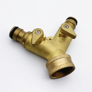 Divisor de agua tipo Y de latón, conectores de 1/2 pulgada para riego de jardín, adaptador de manguera duradero - Product Image 4