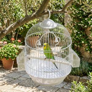 Cage d'élevage pour perroquets et canaris, personnalisable en couleur, avec motif écossais en fer et fermeture à poussoir, pour l'élevage de canaris et d'oiseaux de compagnie. - Product Image 2