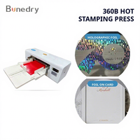 Presse à estamper à chaud 360B – Imprimante numérique entièrement automatique pour feuilles de feuille d'aluminium 360B – Nouvelle presse à chaud pour cartes d'invitation, type plaque