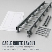 Profil de marche de câble en FRP avec service de découpe pour couloirs utilitaires, salles d'équipement et systèmes de support de câbles industriels