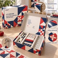 Boîte d'expédition personnalisée pour débutants en quilting, en carton ondulé E-flute, imprimée