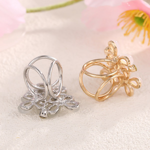 Butterfly Rhinestone <b>Scarf</b> Buckle Three Ring Universal Garment Corner Fastener Fashion Accessory Unisex Gift - Product Image 1