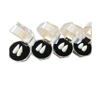 Fausses dents de vampire Halloween, 1 paire, crocs en résine avec colle solide, bricolage, cosplay