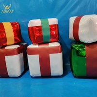 Boule miroir de Noël suspendue pour la décoration des halls commerciaux, ballon gonflable en feuille d'aluminium pour la décoration suspendue de Noël