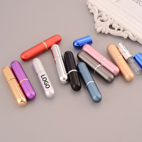 Flacon de parfum unique en aluminium 5 ml, rechargeable, vide, avec logo personnalisé, corps ovale