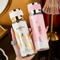 Brume parfumée pour le corps au design calligraphique arabe rose doux, 250 ml, 8,0 fl oz, brume fine, parfum longue durée, parfum pour femmes
