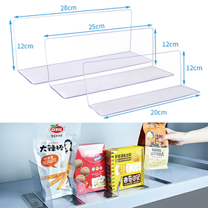 Clear plastic Magnetic Shelf Divider Plastic PET PVC Display <b>Spacer</b> for Closet Pharmacy Retail Shelf - Product Image 1
