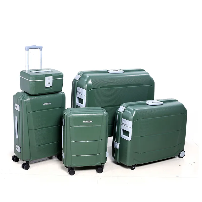 AX501 maßge schneider tes unzerbrechliches PP-Gepäck Travel Rolling Cabin Gepäck mit Spinner Wheel Lightweight Compact Hard Big Case