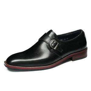 Zapatos de Cuero Genuino de Vaca de Alta Gama para Hombre, Cierre con Cordones, Estilo Casual de Negocios, Retro, Cuadrados, Transpirables - Product Image 3