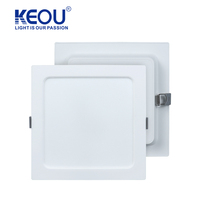 KEOU Panneau lumineux LED rond carré en plastique de haute qualité 5W 7W 12W 16W 22W