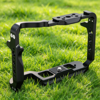 Cage complète pour appareil photo, rig en aluminium avec plaque de fixation rapide intégrée et support griffe froide