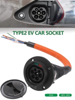Enchufe de Pared para Carga de Vehículos Eléctricos Más Vendido, Trifásico, Tipo 2 IEC621962, Fácil de Instalar, Conector de Cargador para Vehículos Eléctricos