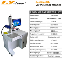 Machine de marquage laser CO2 RF LYLASER, graveur laser au dioxyde de carbone pour le marquage du bois, de l'acrylique, du cuir, du papier et des emballages