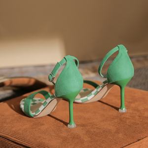 รองเท้าเจ้าสาวแบบสวม สไตล์ฝรั่งเศส-เกาหลี สำหรับผู้หญิง  แบบปิดหัว  ใส่ได้สองแบบ  ใหม่  ส้นบาง  สายปรับได้  หนังแท้  สำหรับเพื่อนเจ้าสาว - Product Image 2