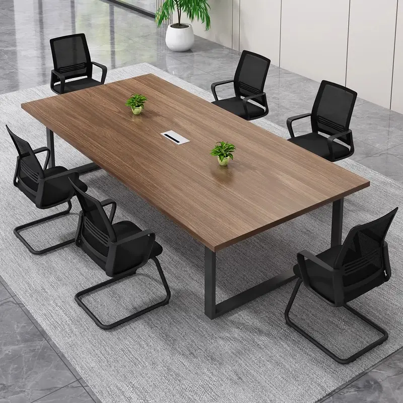 4m 5m 10 Person Wooden Meeting Desk Office Boardroom Conference Table