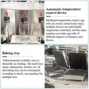 New Rotary Egg <b>Roll</b> Cone Production Line Stroopwafel <b>Ice</b> <b>Cream</b> Making <b>Machine</b> Full Automatic Multifunctional High Productivity - Product Image 4