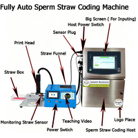 Nouvelle machine de codage automatique à jet d'encre pour pailles de semence animale 0,25 ml 0,5 ml, imprimante pour tubes d'insémination artificielle, laboratoire d'élevage animal TFmini