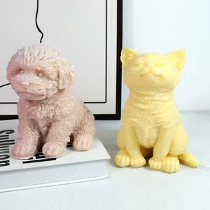 3D Large Size Teddy Dog <b>Candle</b> <b>Mold</b> Cat Silicone <b>Candle</b> <b>Molds</b> for <b>Candle</b> Making - Product Image 1