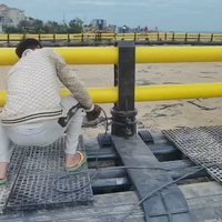 Cage de pêche flottante carrée en HDPE de 6x6m pour l'élevage de poissons en rivière ou en lac, équipement de pisciculture