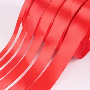 factory custom 10-100 mm slit double sided polyester satin ribbon