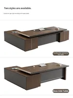 Table de bureau en bois de luxe de haute qualité, directement de l'usine, simple et moderne, bureau de direction, convertible en forme de L