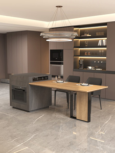 Isla <span class=keywords><strong>de</strong></span> Cocina Moderna Personalizable con Encimera Grande, Horno <span class=keywords><strong>de</strong></span> Vapor y Enchufe Bull Socket - Product Image 1
