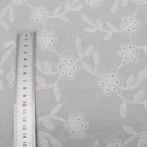 <strong>Soft</strong> Embroidered Cotton <strong>Fabric</strong> for Dressmaking <strong>Wholesale</strong> Custom Design - Product Image 6