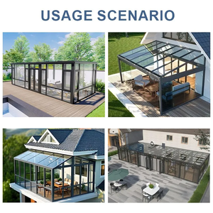 Solárium de Cristal Premium para 4 Estaciones con Techo Retráctil, Solárium de Aluminio para Espacios Comerciales de Ocio al Aire Libre - Product Image 5