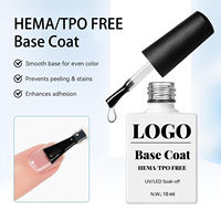 Vernis à ongles liquide UV français naturel, longue tenue, non toxique, avec logo personnalisé acceptable, base coat, sans HEMA ni TPO, séchage LED, en flacon