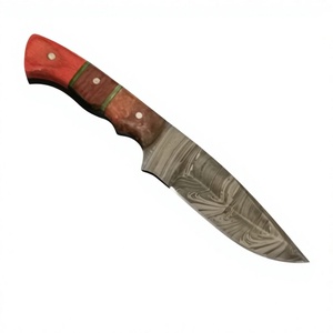 Couteau de chasse artisanal en acier Damas, manche en bois, durable, léger, à bord lisse, pour le camping en plein air, en vente - Product Image 3
