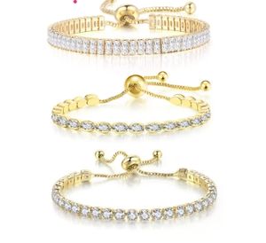 Luxury 18K Gold Plated Geometric <b>Crystal</b> <b>Bracelet</b> Personality Sparkling Cubic Zircon Tennis Chain Bangle <b>Bracelet</b> - Product Image 1