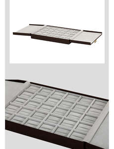 Sac de rangement portable pour bijoux à double ouverture avec inserts personnalisables et plateau organisateur de bijoux à nombre de compartiments ajustable - Product Image 2