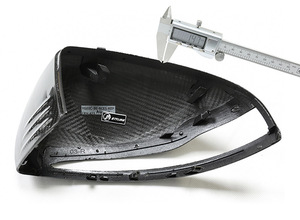 Pour Mercedes-Benz B C E S GLC/A/B CLS/A W205 Conduite à gauche Couvercle de rétroviseur en fibre de carbone sèche noire - Product Image 5