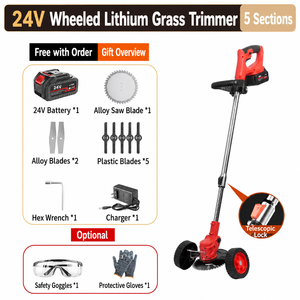 Cortacésped con Ruedas, Recortadora con Batería de Litio, Cargador para Jardín y Bosque, Recortadora de Malezas PICUSGC1 48V Inalámbrica, Proporciona Potencia - Product Image 1
