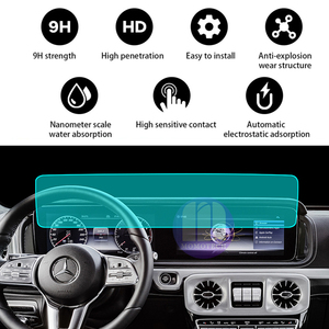 <span class=keywords><strong>Film</strong></span> de protection en verre trempé pour écran de navigation de qualité AAA pour Mercedes-Benz Classe G G350 G500 AMG G63 Dureté 9H - Product Image 3