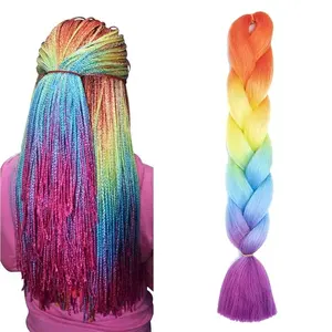 Плетеные волосы из синтетического волокна, 24 дюйма, 100 г