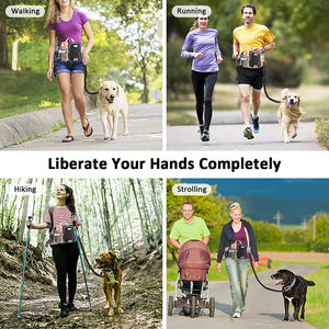 Tas pinggang reflektif nilon kustom tas pinggang hewan peliharaan bebas genggam lepas pasang untuk anjing peliharaan tas pinggang dapat disesuaikan tas pinggang lari tas Fanny - Product Image 6