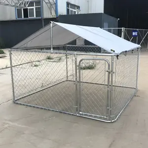하이 퀄리티 지속 가능한 철 애완 동물 하우스 할인 금속 체인 개 사육장 야외 사용