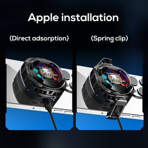 MEMO CX06 Phone Cooler Cooling Fan LED Temperature Display RGB <b>Light</b> Magnetic Frosty Mobile Cooler for Game - Product Image 4