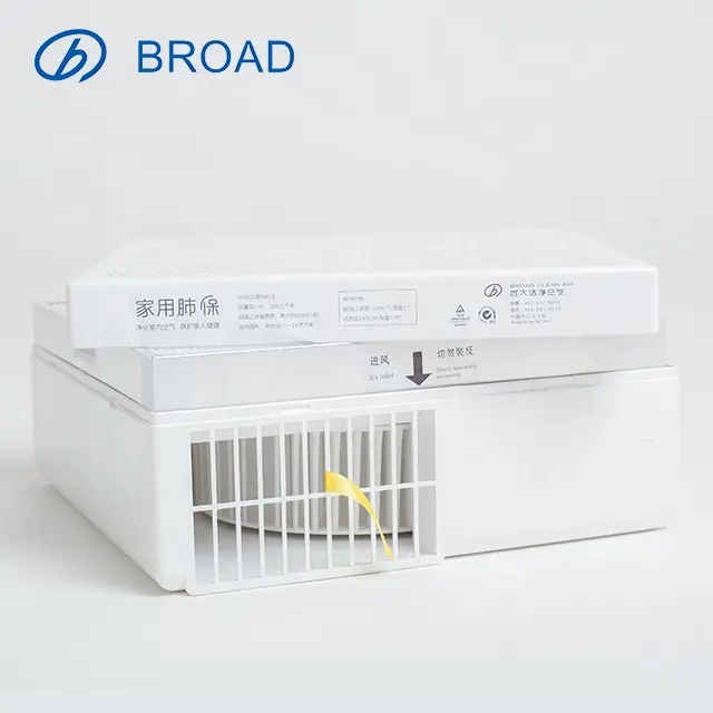 BROAD Suitable for office, bedroom, small living room, study, gaming room, white, square air purifier home appliances