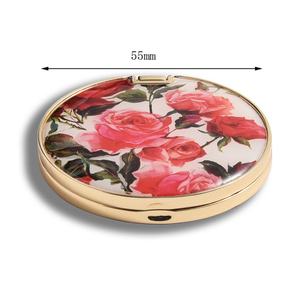 Espejo de Maquillaje Metálico Portátil Color Oro Rosa, Diseño Moderno, Regalo Promocional para Tiendas de Cosméticos - Product Image 4