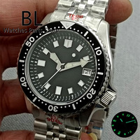 BLIGER 41mm montre de plongée automatique pour hommes NH35 mouvement 3.8 couronne rotation lunette verre saphir cadran noir C3 vert Date lumineuse